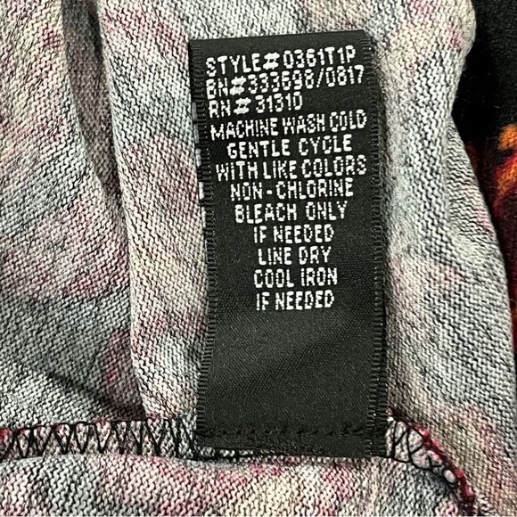 AGB Paisley print long sleeve a-line high neck sweater Dress size XL - Picture 11 of 13